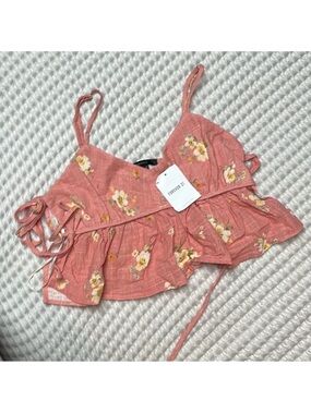 Forever 21 floral cropped tank